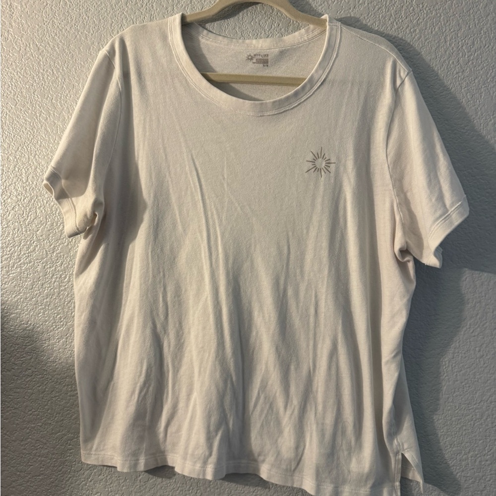 Offline by Aerie White Graphic T-Shirt